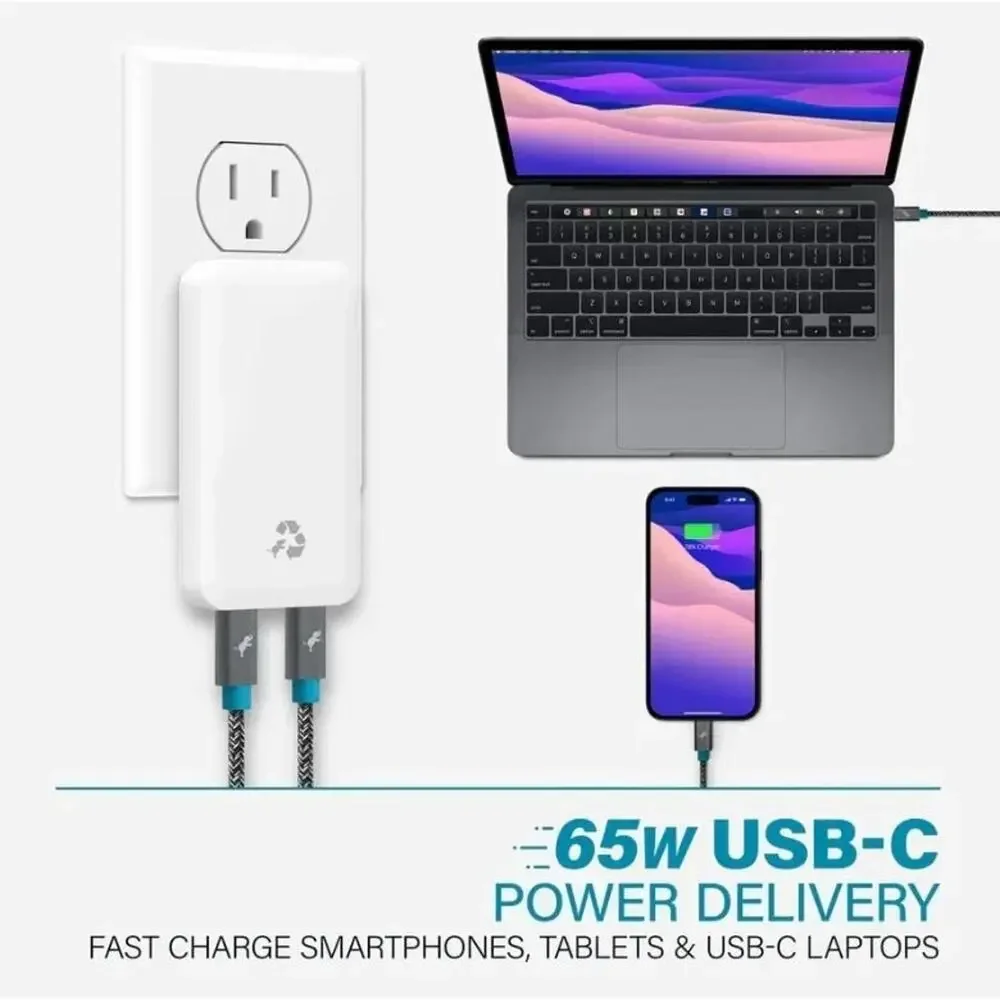 Nimble 2C Ultra Slim Power Adapter PD65W White